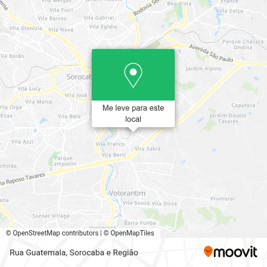 Rua Guatemala mapa