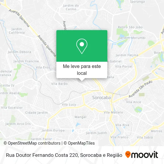 Rua Doutor Fernando Costa 220 mapa
