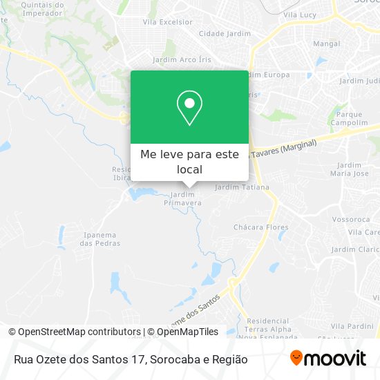 Rua Ozete dos Santos 17 mapa
