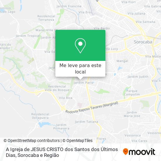 A Igreja de JESUS CRISTO dos Santos dos Últimos Dias mapa