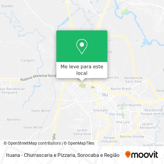 Ituana - Churrascaria e Pizzaria mapa