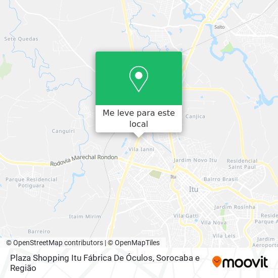 Plaza Shopping Itu Fábrica De Óculos mapa