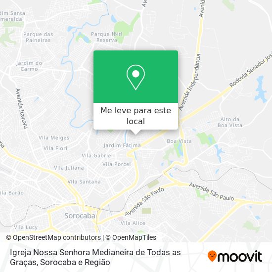 Igreja Nossa Senhora Medianeira de Todas as Graças mapa