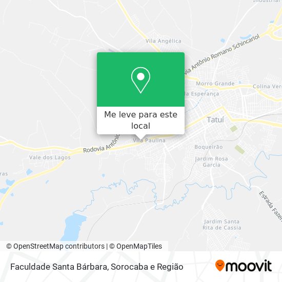 Faculdade Santa Bárbara mapa