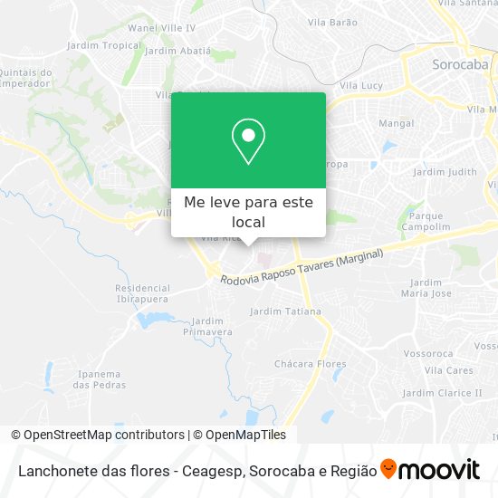 Lanchonete das flores - Ceagesp mapa
