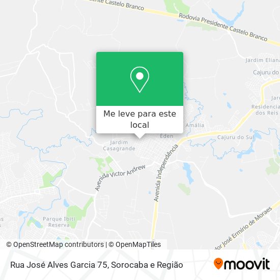 Rua José Alves Garcia 75 mapa