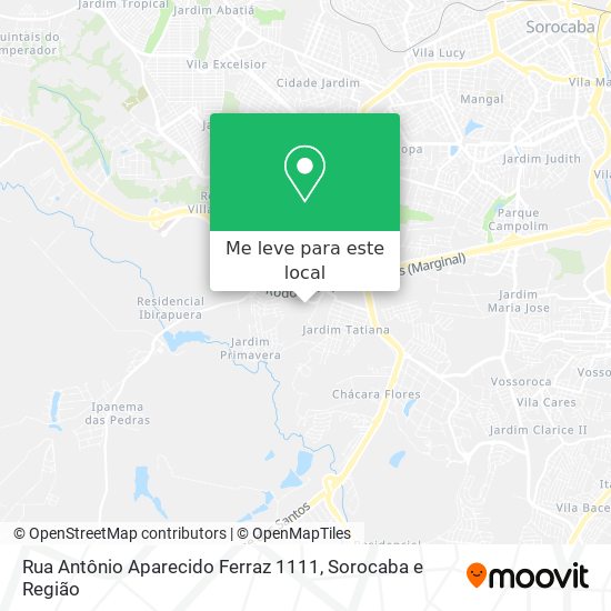 Rua Antônio Aparecido Ferraz 1111 mapa