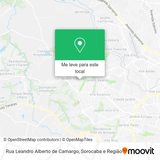 Rua Leandro Alberto de Camargo mapa