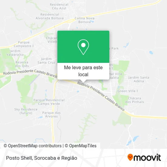 Posto Shell mapa