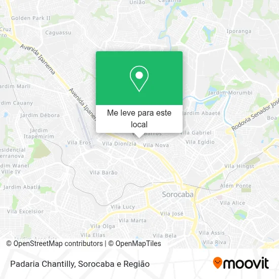 Padaria Chantilly mapa