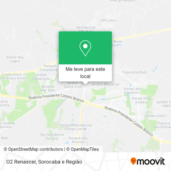 O2 Renascer mapa