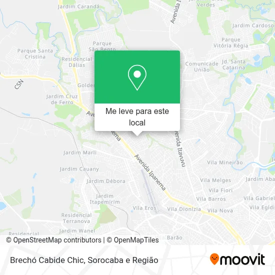 Brechó Cabide Chic mapa