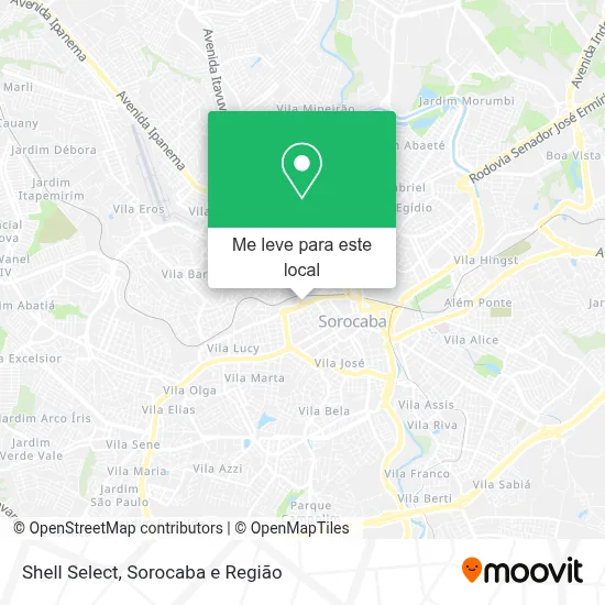 Shell Select mapa
