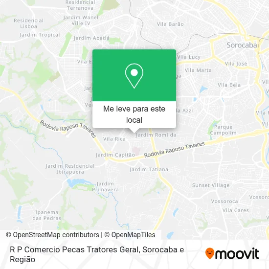 R P Comercio Pecas Tratores Geral mapa