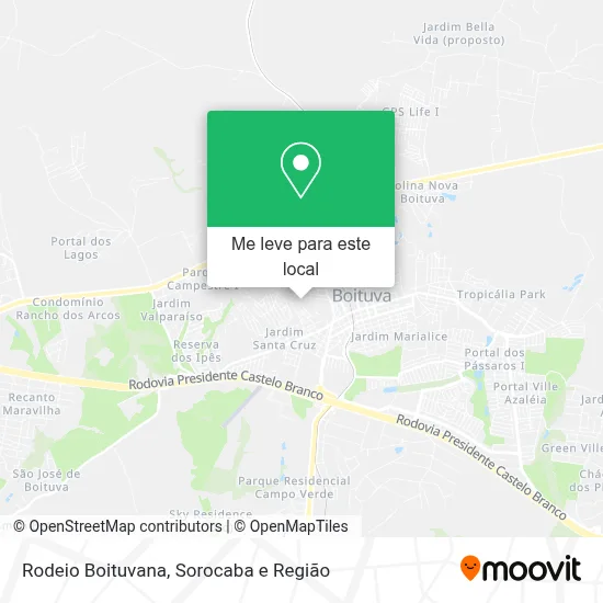 Rodeio Boituvana mapa