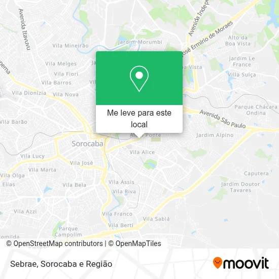 Sebrae mapa