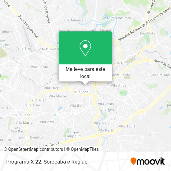 Programa X-22 mapa
