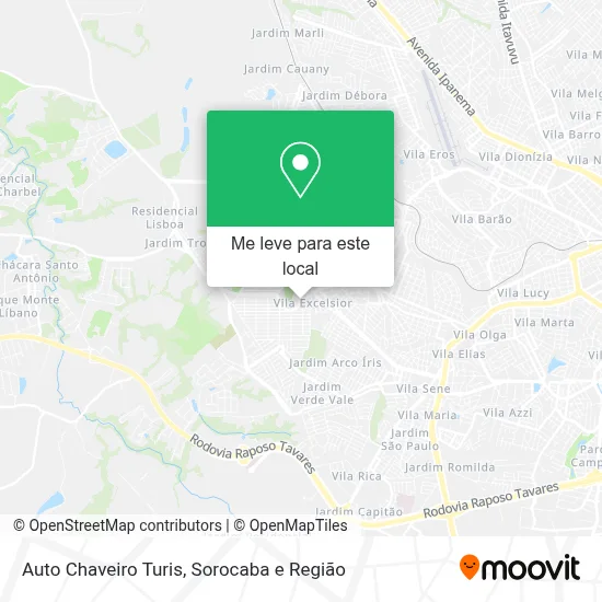 Auto Chaveiro Turis mapa