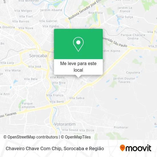 Chaveiro Chave Com Chip mapa