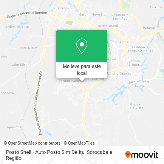 Posto Shell - Auto Posto Sim De Itu mapa