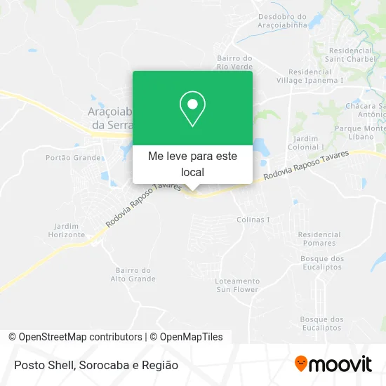 Posto Shell mapa