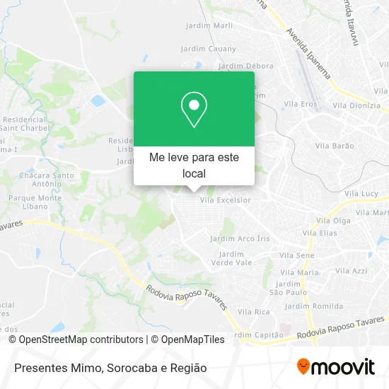 Presentes Mimo mapa