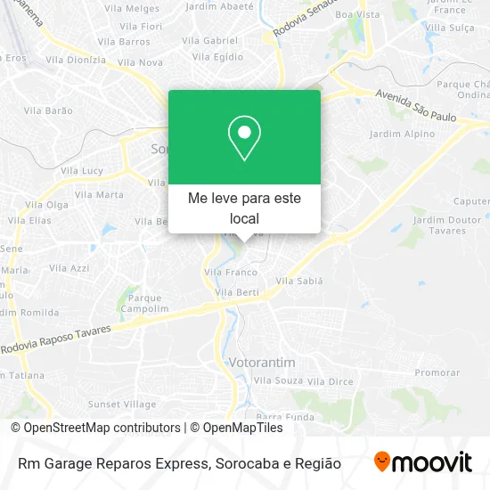 Rm Garage Reparos Express mapa