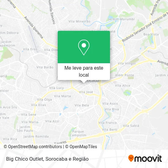 Big Chico Outlet mapa