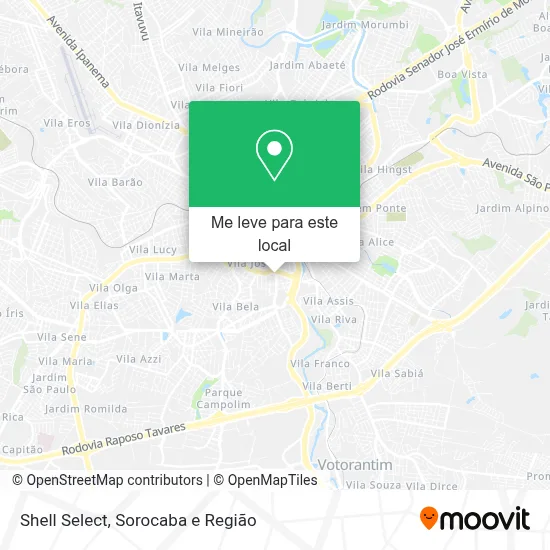 Shell Select mapa