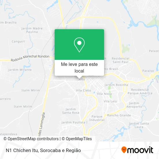 N1 Chichen Itu mapa