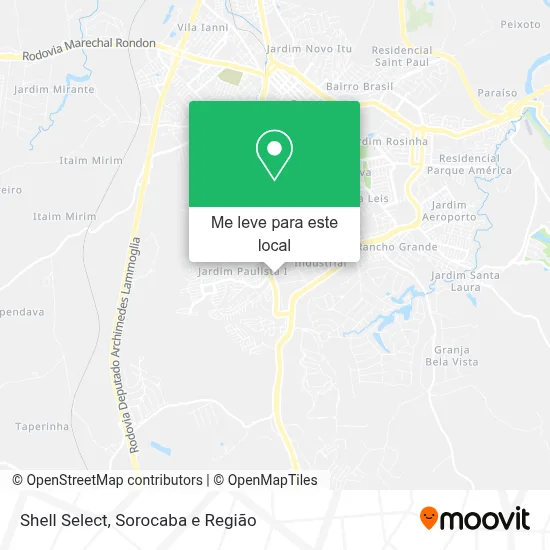 Shell Select mapa