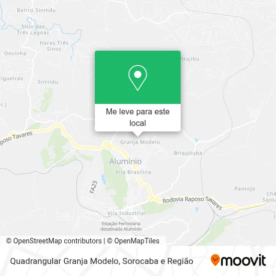Quadrangular Granja Modelo mapa