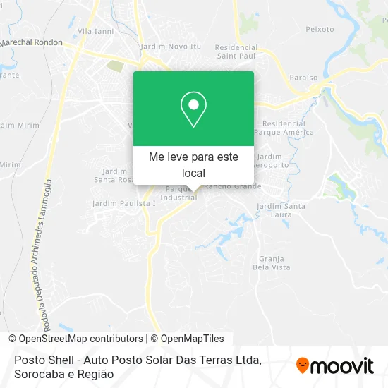 Posto Shell - Auto Posto Solar Das Terras Ltda mapa