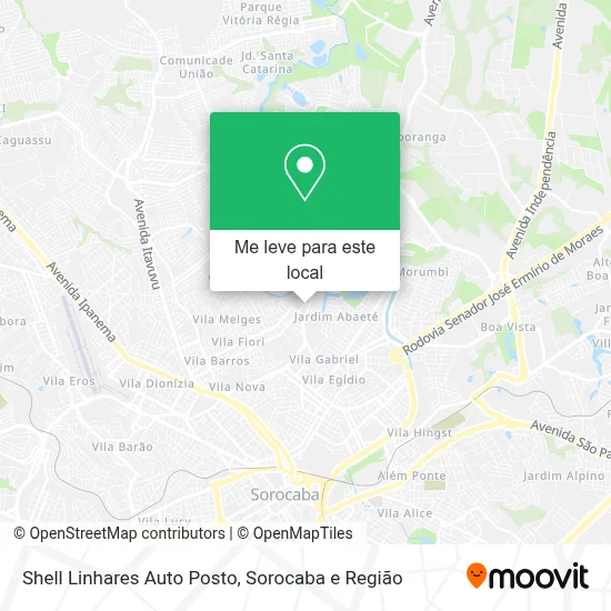 Shell Linhares Auto Posto mapa