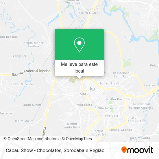 Cacau Show - Chocolates mapa