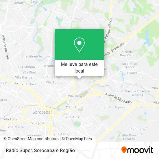 Rádio Super mapa