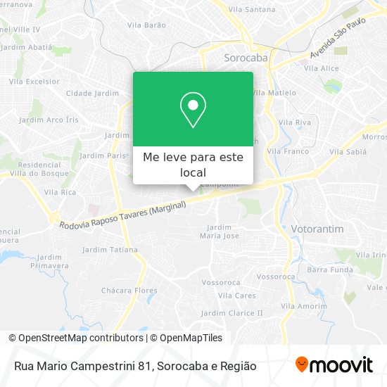 Rua Mario Campestrini 81 mapa
