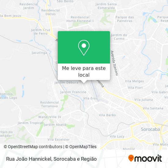 Rua João Hannickel mapa
