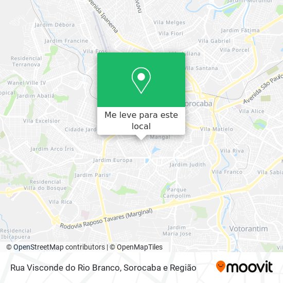 Rua Visconde do Rio Branco mapa