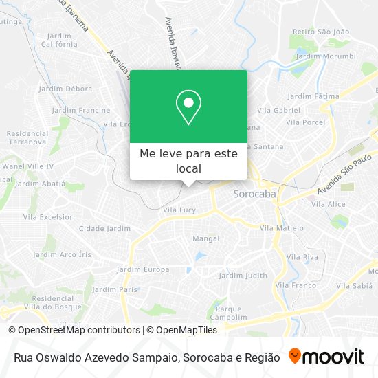 Rua Oswaldo Azevedo Sampaio mapa