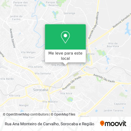 Rua Ana Monteiro de Carvalho mapa