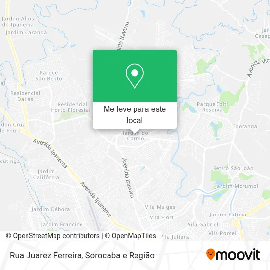 Rua Juarez Ferreira mapa