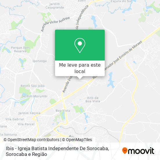 Ibis - Igreja Batista Independente De Sorocaba mapa