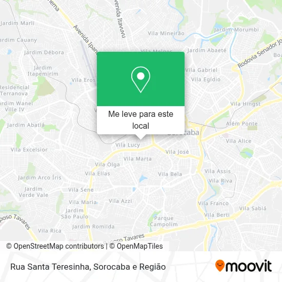 Rua Santa Teresinha mapa