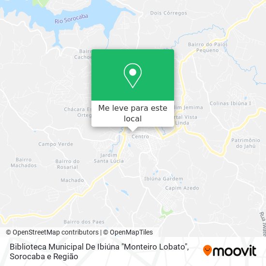 Biblioteca Municipal De Ibiúna "Monteiro Lobato" mapa