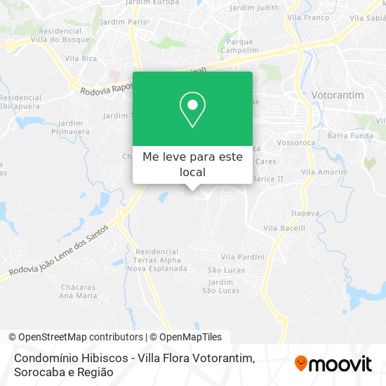 Condomínio Hibiscos - Villa Flora Votorantim mapa