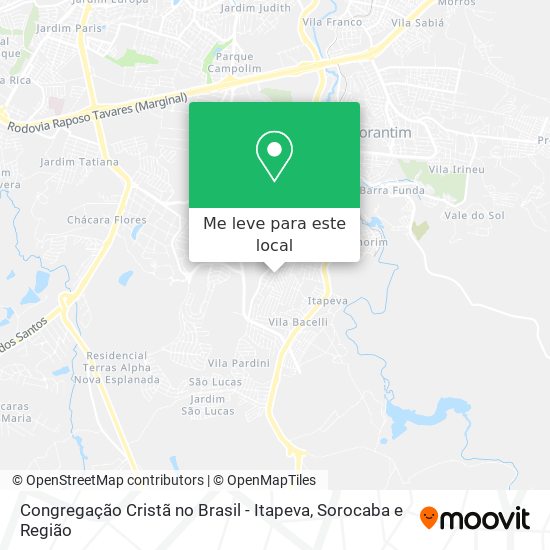 Congregação Cristã no Brasil - Itapeva mapa