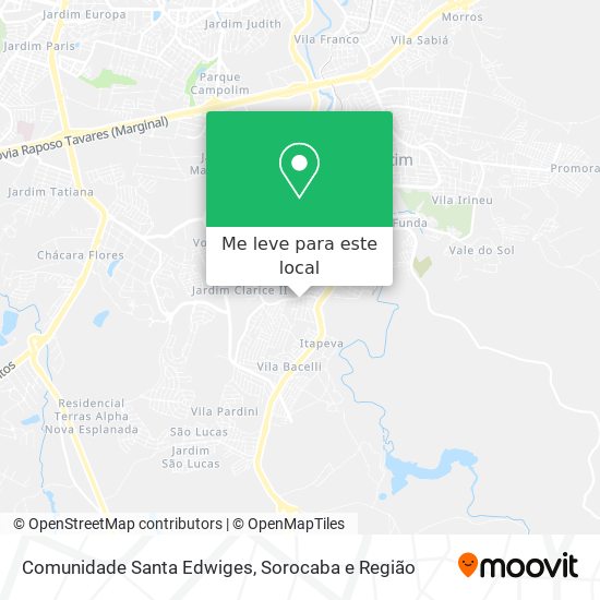 Comunidade Santa Edwiges mapa