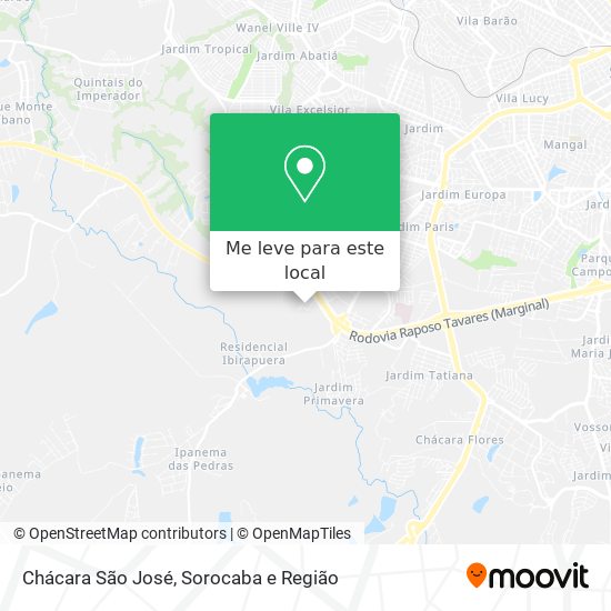 Chácara São José mapa