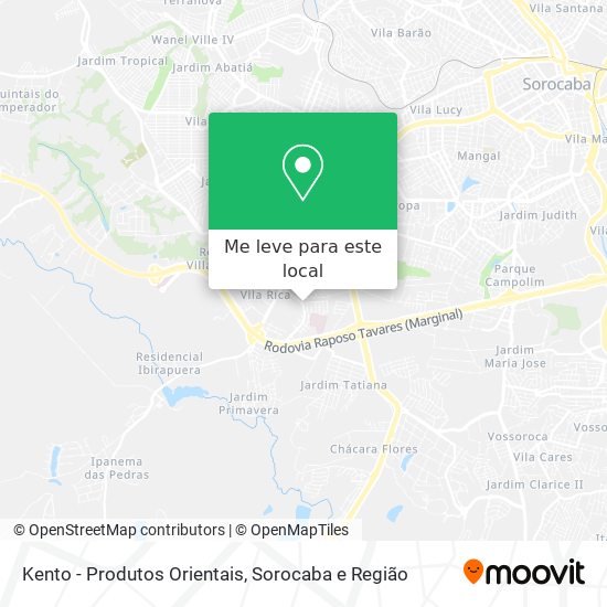 Kento - Produtos Orientais mapa